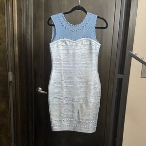 VENUS Blue and Silver Mini Dress